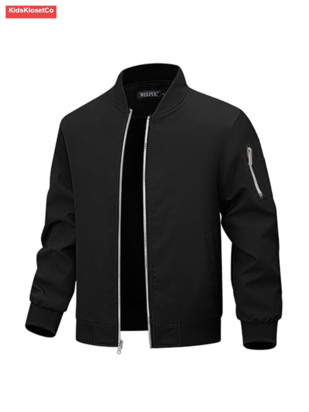 Boys Bomber Jacket Lightweight Zip Up Varsity Windbreaker
